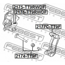 2174-TT9F FEBEST Направляющий болт, корпус скобы тормоза