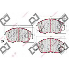 BP1753 DJ PARTS Комплект тормозных колодок, дисковый тормоз