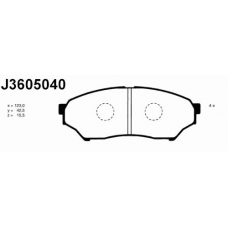 J3605040 NIPPARTS Комплект тормозных колодок, дисковый тормоз