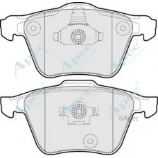 PAD1335 APEC Комплект тормозных колодок, дисковый тормоз
