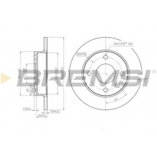 DBA208S BREMSI Тормозной диск