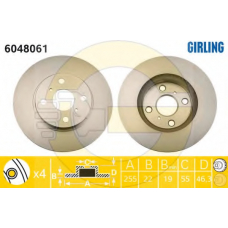 6048061 GIRLING Тормозной диск
