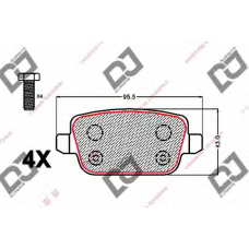 BP2140 DJ PARTS Комплект тормозных колодок, дисковый тормоз