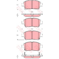 GDB3317 TRW Комплект тормозных колодок, дисковый тормоз