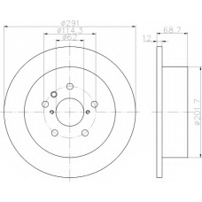 8DD 355 112-411 HELLA Тормозной диск