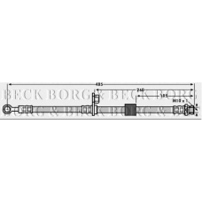 BBH7112 BORG & BECK Тормозной шланг