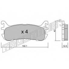 408.0 TRUSTING Комплект тормозных колодок, дисковый тормоз