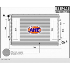 131.075 AHE Радиатор, охлаждение двигателя