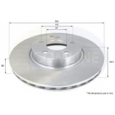 ADC1657V COMLINE Тормозной диск