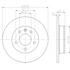 8DD 355 104-491 HELLA PAGID Тормозной диск