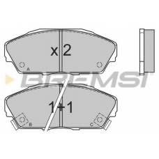 BP2480 BREMSI Комплект тормозных колодок, дисковый тормоз