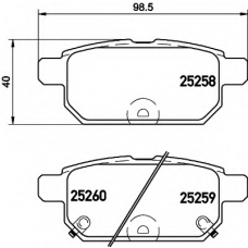 8DB 355 015-871 HELLA Комплект тормозных колодок, дисковый тормоз