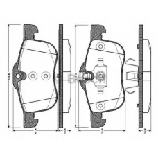 0 986 TB2 355 BOSCH Комплект тормозных колодок, дисковый тормоз