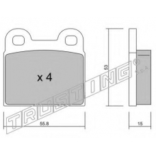 002.1 TRUSTING Комплект тормозных колодок, дисковый тормоз