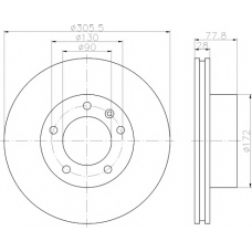 8DD 355 108-931 HELLA PAGID Тормозной диск