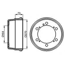 0 986 477 035 BOSCH Тормозной барабан