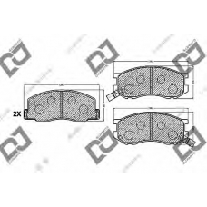 BP1204 DJ PARTS Комплект тормозных колодок, дисковый тормоз