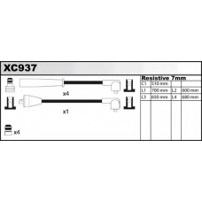 XC937 QUINTON HAZELL Ккомплект проводов зажигания