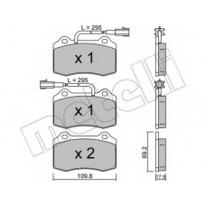 22-0251-0 METELLI Комплект тормозных колодок, дисковый тормоз