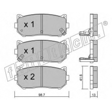 381.0 fri.tech. Комплект тормозных колодок, дисковый тормоз