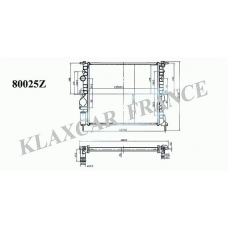 80025z KLAXCAR FRANCE Радиатор, охлаждение двигателя