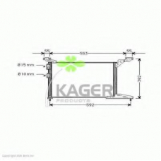 94-6241 KAGER Конденсатор, кондиционер