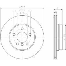 MDC1256L MINTEX Тормозной диск