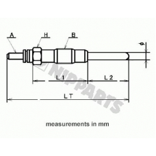 J5711018 NIPPARTS Свеча накаливания