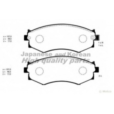 Y025-10 ASHUKI Комплект тормозных колодок, дисковый тормоз