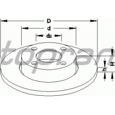 103 700 TOPRAN Тормозной диск
