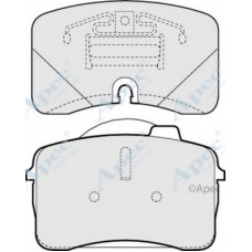 PAD681 APEC Комплект тормозных колодок, дисковый тормоз