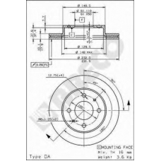 BS 8265 BRECO Тормозной диск