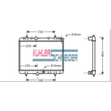 0700621 KUHLER SCHNEIDER Радиатор, охлаждение двигател