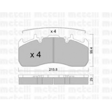 22-0808-0 METELLI Комплект тормозных колодок, дисковый тормоз