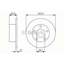 0 986 479 834 BOSCH Тормозной диск