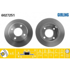 6027251 GIRLING Тормозной диск