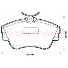 571847B BENDIX Комплект тормозных колодок, дисковый тормоз