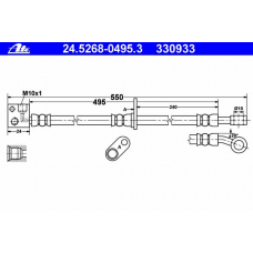 24.5268-0495.3 ATE Тормозной шланг