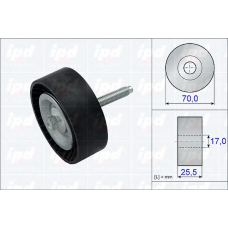 15-3829 IPD Паразитный / ведущий ролик, поликлиновой ремень
