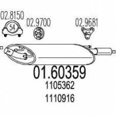 01.60359 MTS Глушитель выхлопных газов конечный