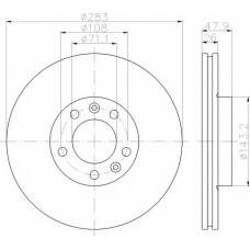 8DD 355 110-761 HELLA Тормозной диск