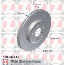 100.3330.50 ZIMMERMANN Тормозной диск