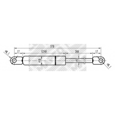 91926 MAPCO Газовая пружина, крышка багажник