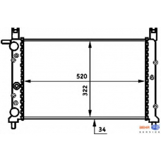 8MK 376 713-534 HELLA Радиатор, охлаждение двигателя