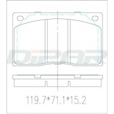 DFB1386 DITAS Комплект тормозных колодок, дисковый тормоз