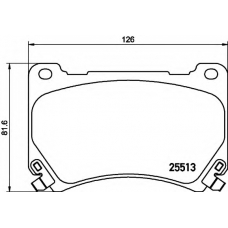 8DB 355 020-451 HELLA Комплект тормозных колодок, дисковый тормоз