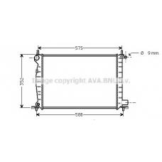 FDA2225 AVA Радиатор, охлаждение двигателя