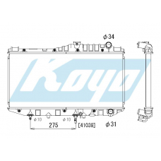 PA010687 KOYO P-tank corrugate-fin ass'y