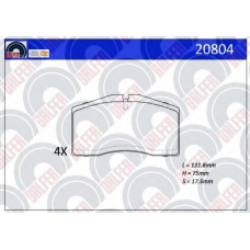 20804 GALFER Комплект тормозных колодок, дисковый тормоз