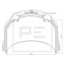 066.435-00A PE Automotive Тормозной барабан